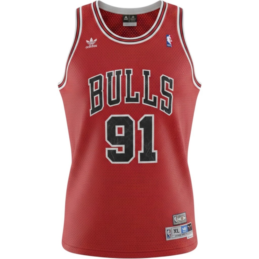 Nike Team Sports Dennis Rodman 91 Chicago Bulls Jersey XL Flight 8403 Red
